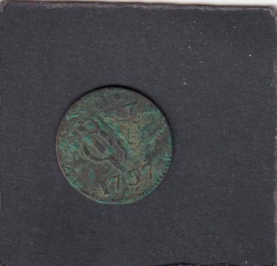 Beschrijving: Duit V.O.C. Utrecht S297